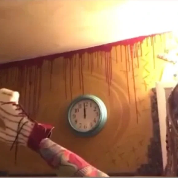 Red Carrie Blood Dolls Kill Platform Boots - Picture 4 of 9